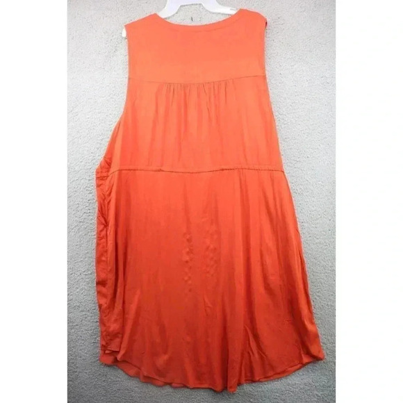 Torrid Mini Challis Zip Front Shirt Dress-Size 3-Orange-Pockets - Picture 11 of 11